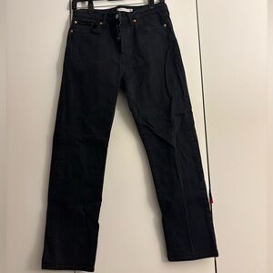 Levi's Black Ankle Cropped Jeans High-Rise